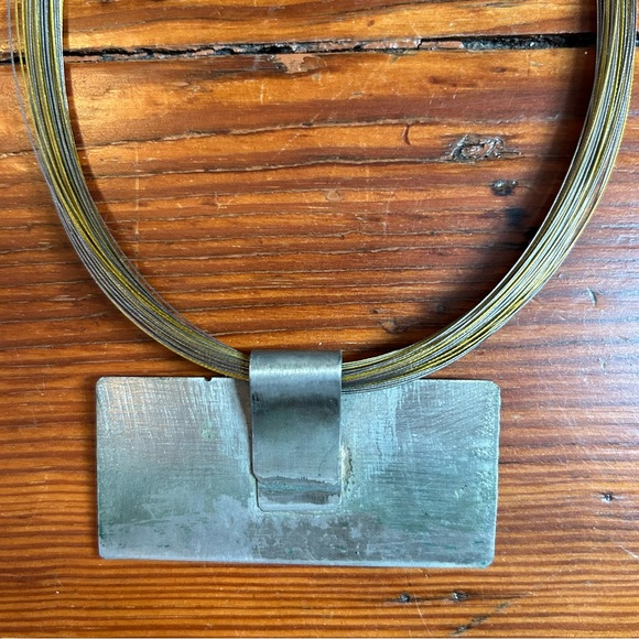 Handcrafted Unique Metal and Wire Necklace - Picture 7 of 9